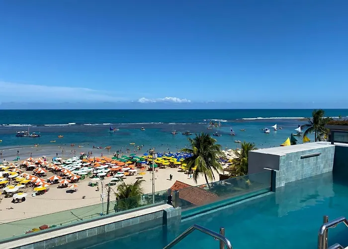Flat Beira Mar Com Varanda Em Porto De Galinhas